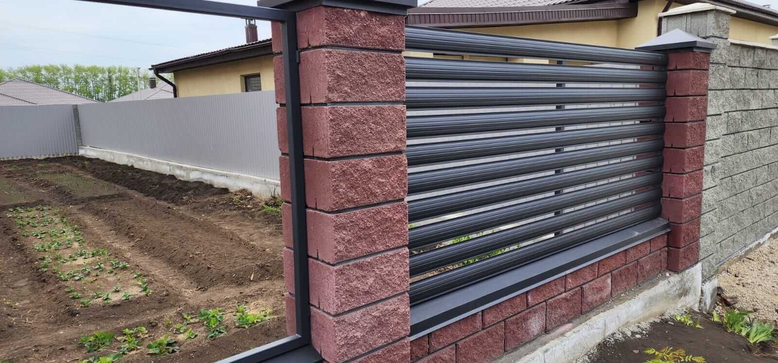 Забор-ранчо из штакетника 21м RAL7024/7024 Серый Графит МАТТЕ фото 7 в Аксае