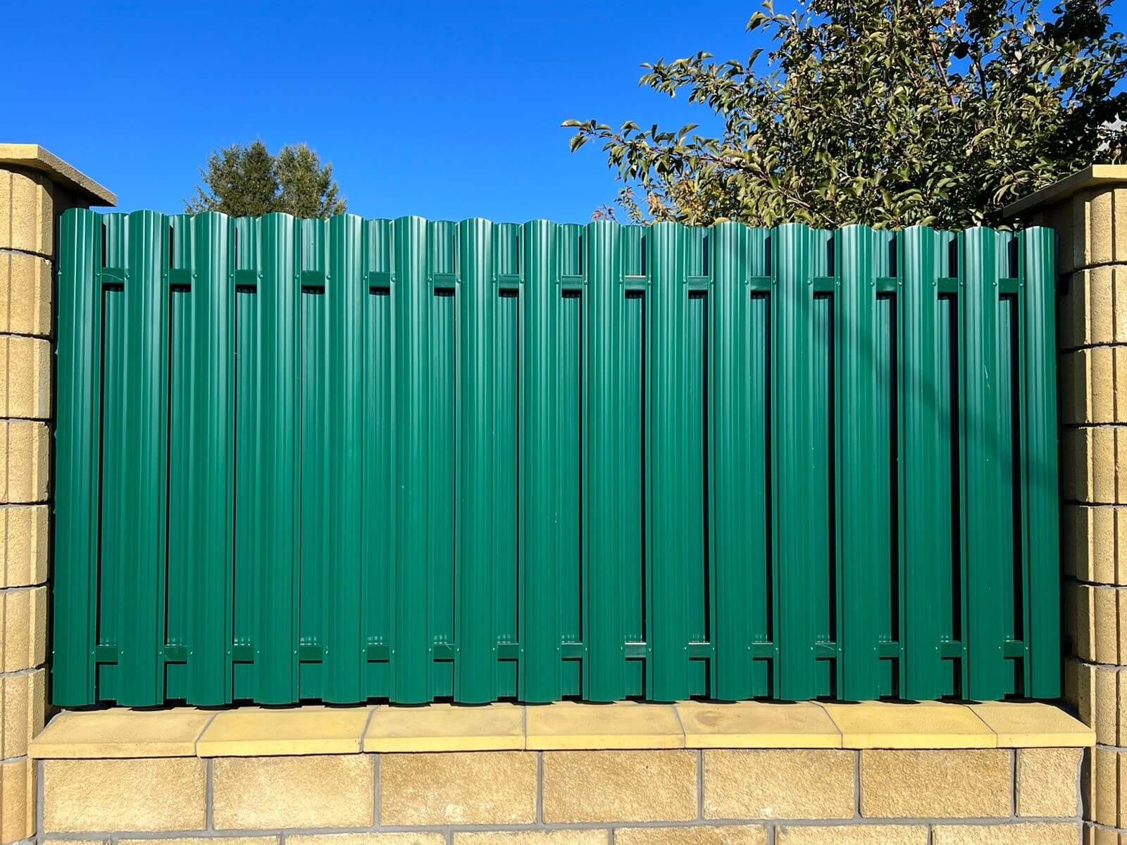 Забор из евроштакетника 22м RAL6005/6005 Зеленый Мох двусторонний в Аксае