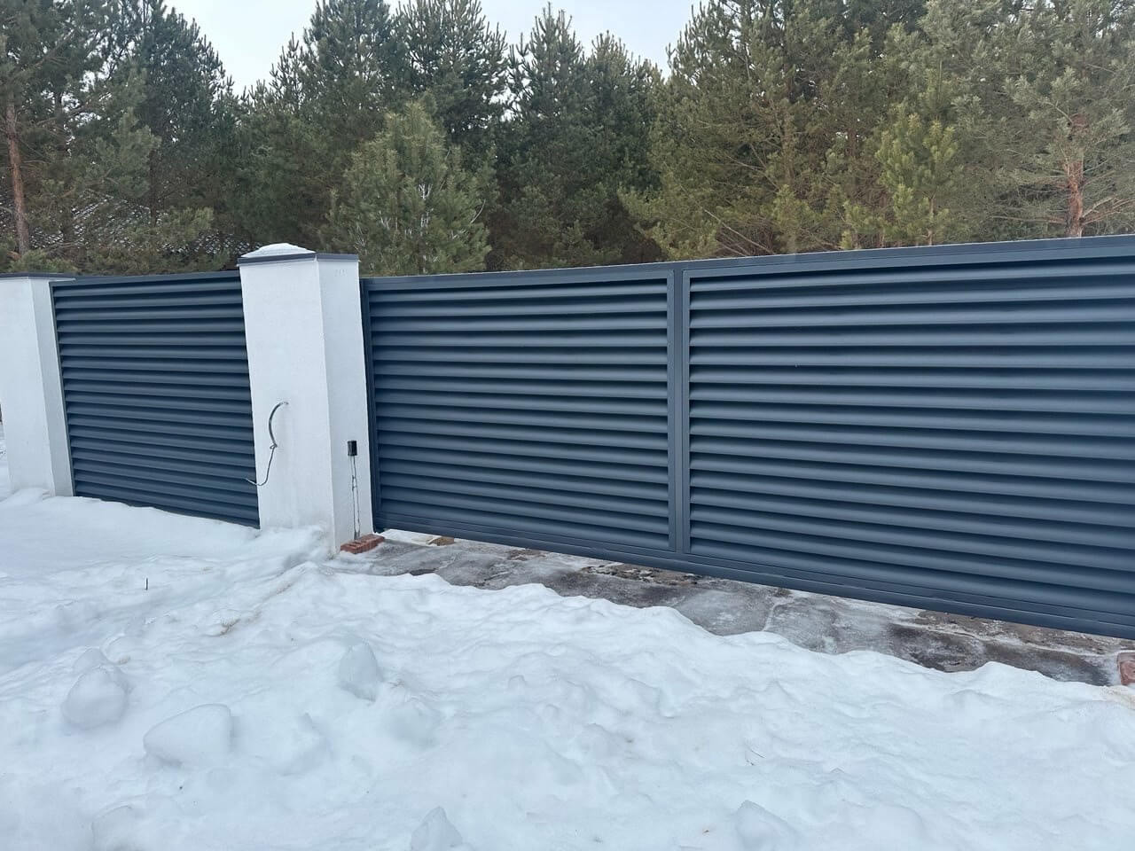 Забор-жалюзи 76м RAL7024/7024 Серый Графит двусторонний МАТТЕ в Аксае